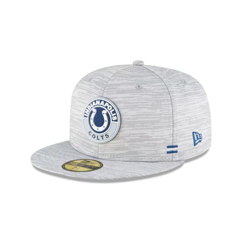 NFL Indianapolis Colts Official Fall Sideline 59Fifty Fitted (FXQ6604) - Grey New Era Caps